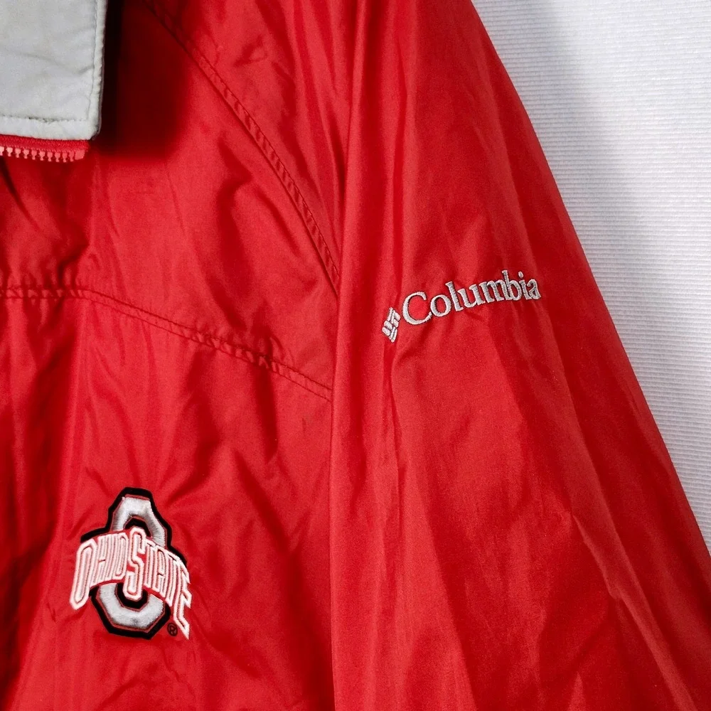 Columbia Sportswear Ohio State Buckeyes Hooded Packable Windbreaker Jacket Large